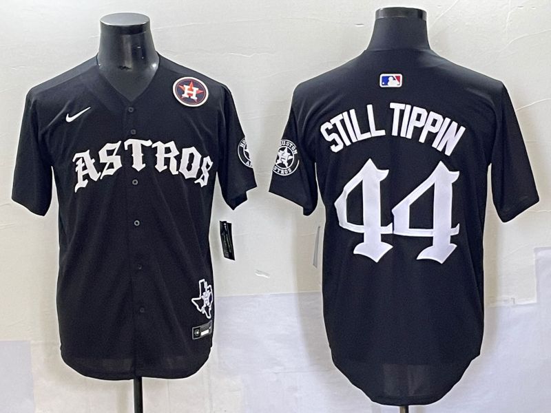 Men 2025 Houston Astros #44 Still Tippin Black Seven generations Joint Name Nike MLB Jersey style 11->houston astros->MLB Jersey